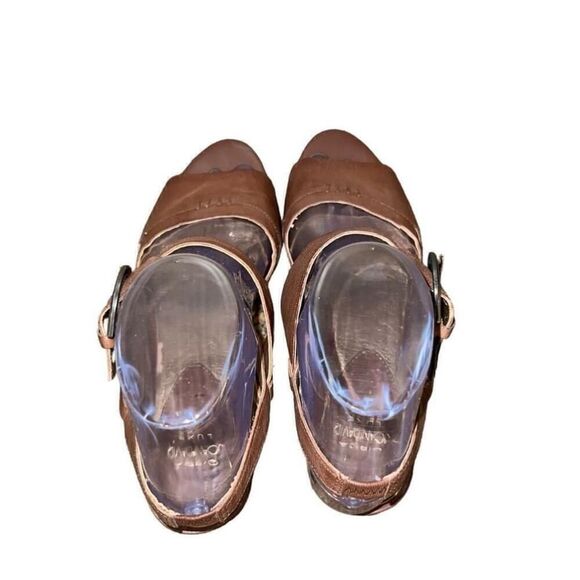 Women's Circa Joan & David Brown Leather Sandals Size 7M - Picture 5 of 7
